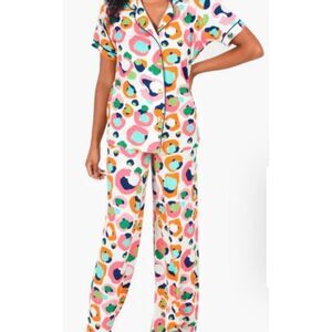 Emily McCarthy Leopard Print Pajama Set, XS $160 G45